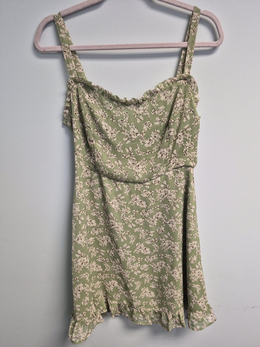 Lush Pale Green Mini Dress